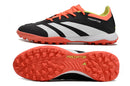 Chuteira Predator 24 Elite TF Society - Preto, Branco e Laranja