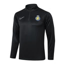 Conjunto Al Nassr Zíper Curto Treino Preto 2024/25