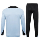 Conjunto Barcelona Zíper Curto Treino Azul Bebê 2024/25