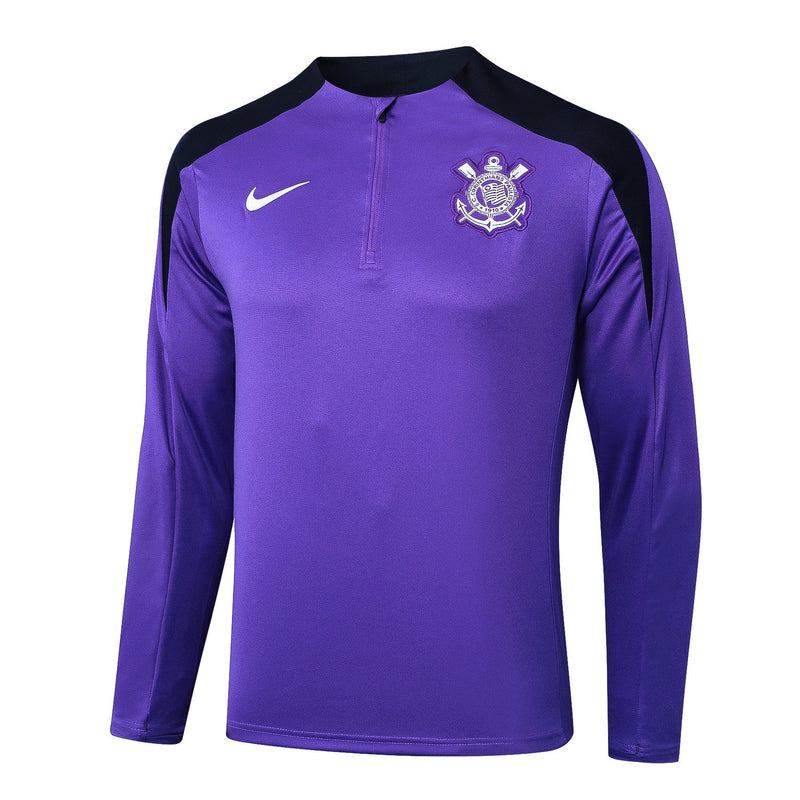 Conjunto Timão Zíper Curto Treino Roxo 2024/25