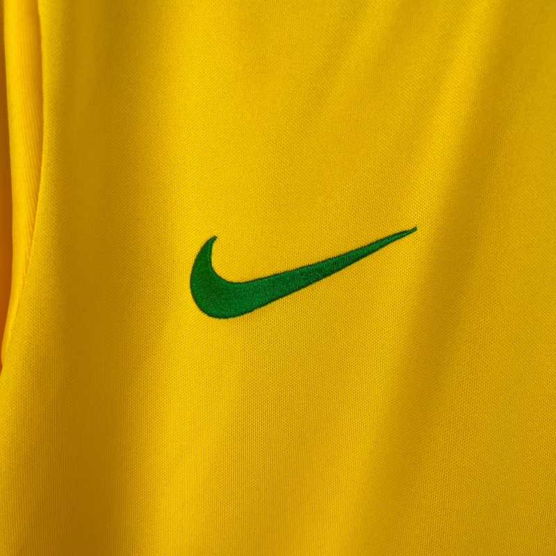 Camisa Brasil I 1998 Retrô Manga Longa