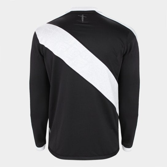 Camisa Vasco I 24/25 Jogador Kappa Manga Longa Masculina - Preto+Branco