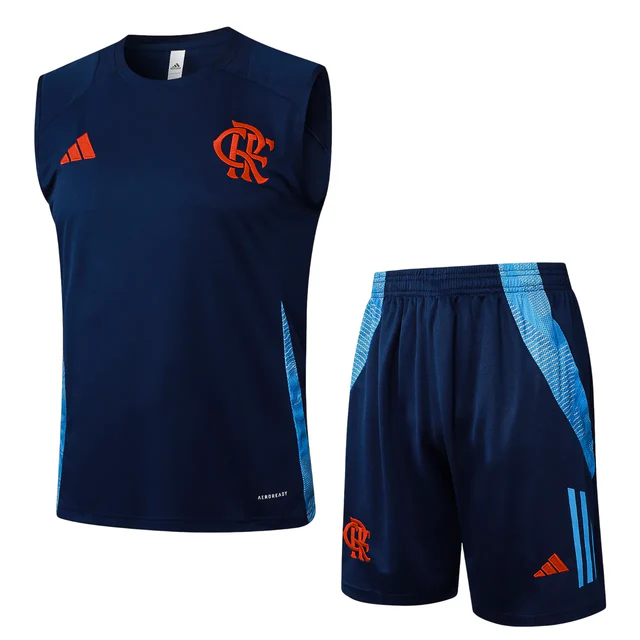 Conjunto Flamengo Comissão Técnica Regata 2025/26 - Azul Escuro