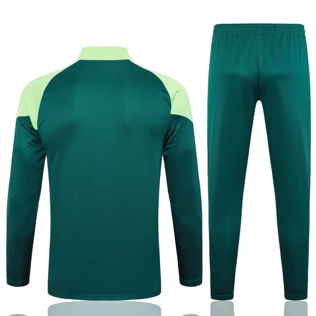 Conjunto Palmeiras Ziper Curto Treino 2024/25 Verde Escuro