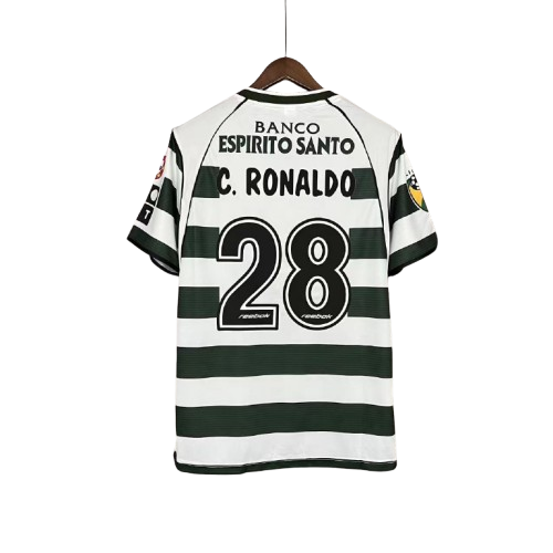 Camisa Sporting #RONALDO #28 2001/03 Retrô