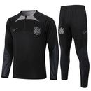 Conjunto Timão Ziper Curto Treino All Black